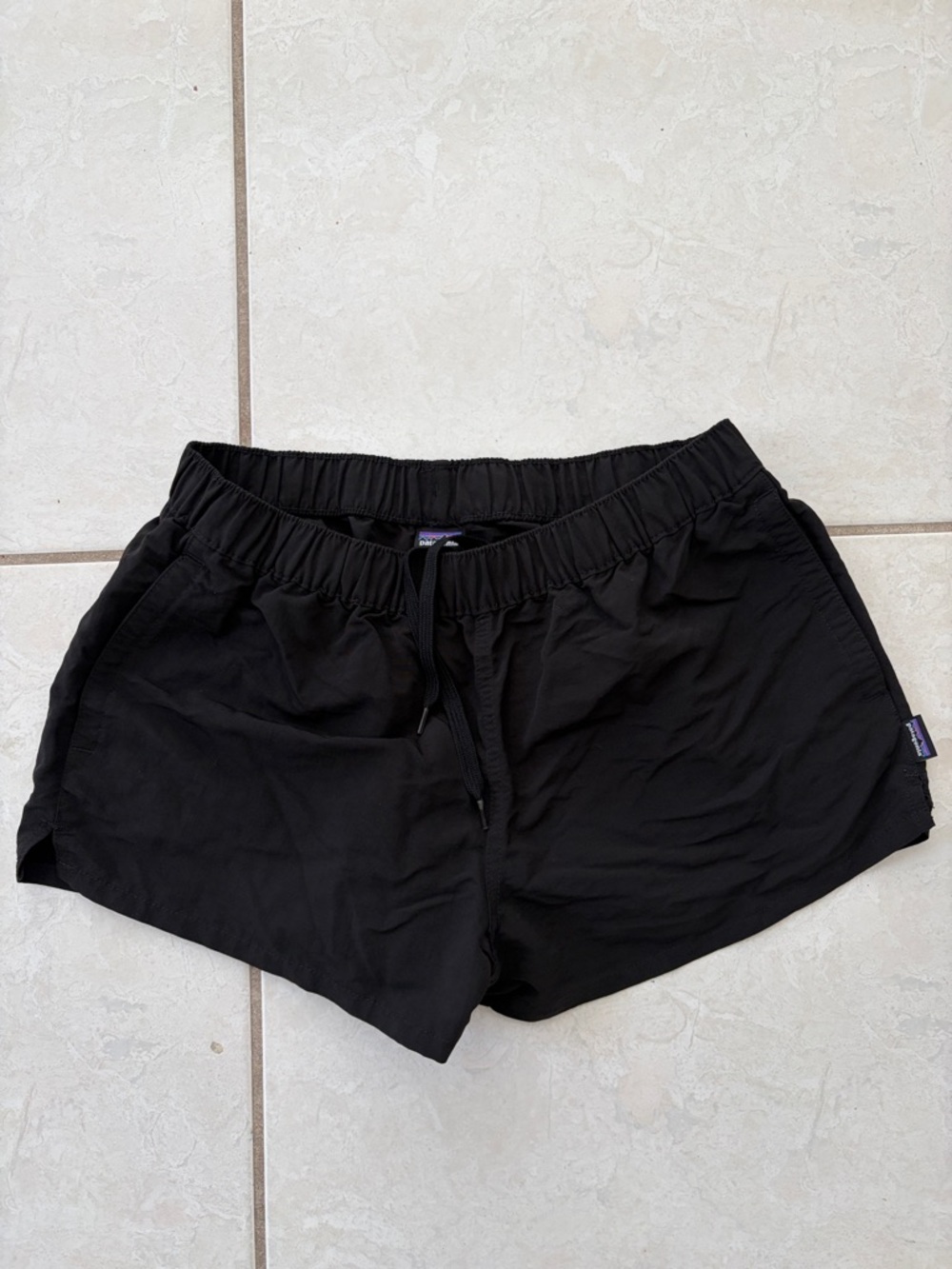 Patagonia Black Women's Athletic Drawstring Shorts